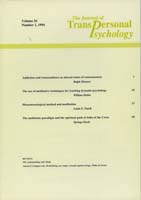 The Journal of Transpersonal Psychology