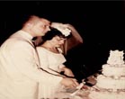 Don and Lois Heirman cut the cake