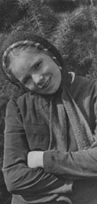 Barbara as a child in the firs