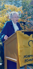 Barbara Cook speaking at Betty's marker dedication