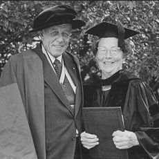 Helen with Purdue President Hovde